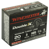 Double X Magnum Turkey Loads Copper Plated Buffered 20 Gauge 3 Inch 1185 FPS 1.25 Ounce 5 Shot