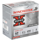 Super-X Game Load 12 Gauge 2.75 Inch 1290 FPS 1 Ounce 8 Shot