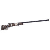 Mark V High Country, Bolt Action Rifle, 338 Weatherby RPM, 18" Spiral Fluted #3 Contour Barrel, Threaded 1/2-28, 1:10" Twist, Deep Fluted Bolt, Cerakote Finish, Graphite Black, Peak 44 Bastion Carbon Fiber Stock, Exposed Carbon Fiber with Brown Sponge Pa