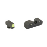 R3D 2.0, Tritium Night Sight, For Glock 17/19/22/23/24/26/27/31/32/33/34/35/36, Green Front Outline, Green Tritium Front/Rear GL-R201P-6G