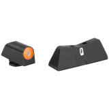 DXT2 Big Dot Tritium Front, White Stripe Express Rear, Glk 20,21,29,30,30S,37,41, Green with Orange Outline GL-0010S-5N