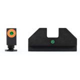 F8 Night Sight, Fits Glock Models, 20,21,29,30,30S,37,41, Green with Orange Outline Front, Green Rear, Tritium Front/Rear GL-F007P-5
