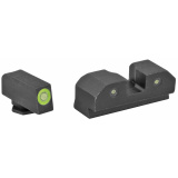 RAM Night Sights, Green Front Dot, Fits Glock 17,19,22,23,24,26,27,31,32,33,34,35,36,38, Steel/Blued GL-R012P-6G