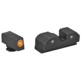 RAM Night Sights, Orange Front Dot,  Fits Glock 17,19,22,23,24,26,27,31,32,33,34,35,36,38, Steel/Blued GL-R012P-6N