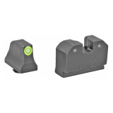 R3D, Tritium Night Sights, Suppressor Height, Green Front and Black Rear, For Glock 17,19,22,23,24,26,27,31,32,33,34,35,36,38 GL-R021P-6G