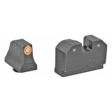 R3D, Tritium Night Sights, Suppressor Height, Orange Front and Black Rear, Fits Glock 17,19,22,23,24,26,27,31,32,33,34,35,36,38 GL-R021P-6N