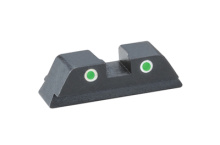 Classic Tritium 2-Dot Rear Sight For Glock 17-39 Green With White Outline