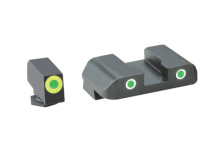 Tritium Front/Rear Combo Sights Green Dot White Outline Rear and Green Dot LumiLime Outline Front For Glock 20-41