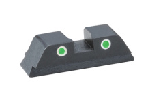 Classic Tritium 2-Dot Rear Sight For Glock 42 Green With White Outline