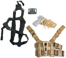 S.T.R.I.K.E. Serpa Combo Kit For Beretta Only Includes Serpa, Belt, Shoulder and Thigh Mounts Size Medium to Large Torso Right Hand Coyote Tan