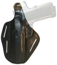 Three Slot Leather Pancake Holster Black Left Hand For Glock 17/22/31