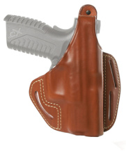 Three Slot Leather Pancake Holster Brown Right Hand For Glock 26/27/33
