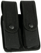 Divided Pistol Magazine Case With Inserts Double Row Nylon Duty Gear Black
