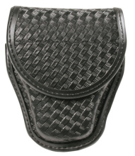 Basketweave Molded Duty Gear Single Handcuff Pouch Black