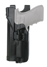 Level 3 Serpa Light Bearing Duty Holster Plain Black Left Hand For Glock 21 and Smith & Wesson M&P .45 Caliber