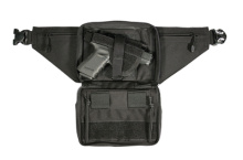 Concealed Weapon Fanny Pack With Holster and Retention Belt Loops Large Black