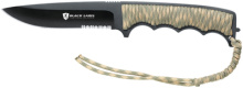 Black Label Stone Cold Spear Cord Fixed Blade Knife 5.625 Inch tSpear Point Blade Camouflage Corded Handle Boxed