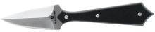 Black Label Tracer Neck Dagger 2 Inch Double Edge Blade Textured G-10 Black Handle Box