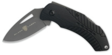 Black Label TNT Folding Knife 1.625 Inch Stainless Steel Blade Black G-10 Handle Clampacked