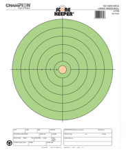 Scorekeeper Bulleye Targets Green With Orange Bullseye 100 Yards 100 Per Pack