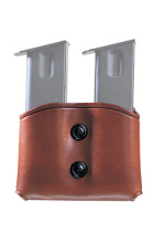 D.M.C. Double Magazine Leather Carrier For .45 Staggered Tan Ambidextrous