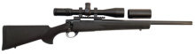Hogue/TargetMaster Combo .308 Winchester 20 Inch Heavy Fluted Barrel Blue Finish Black Hogue Stock 5 Rounds With 4-16x44mm Target Master Riflescope Illuminated Mil-Dot Reticle and Rings