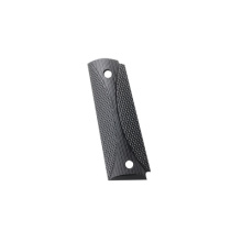 1911 Custom Grip Wood Micarta Hour Glass Pattern Opaque Finish Black
