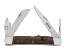 Waterfowl R-21 Folding Knife 4 Inch Clip Point Blade Serrated Sheep Foot Blade Plus Tools