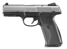 SR9 9mm 4.14 Inch Barrel Matte Stainless Steel Slide Black Frame Adjustable Sights 10 Round California and Massachusetts Approved