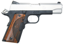 SR1911 Lightweight .45 ACP 4.25 Inch Barrel Low-Glare Stainless Steel Novak 3-Dot Sights Crimson Trace Lasergrip Wood Grain 7 Round - AcuSport Exclusive!