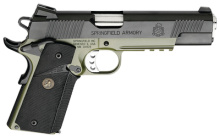 Model 1911-A1 Operator Light Rail Loaded .45 ACP 5 Inch Barrel OD Green/Black Finish Trijicon Night Sights 7 Round California Legal