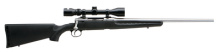 Axis XP 7mm-08 Remington 22 Inch Stainless Steel Barrel High Luster Finish Black Synthetic Stock 4 Rounds Includes 3-9x40mm Riflescope Mounted