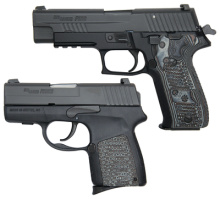 Extreme 2-Gun Bundle: P226R Extreme 9mm 4.4 Inch Barrel Black Nitron Finish G10 Grips 10 Round and P290RS Enhanced Re-Strike 9mm 2.9 Inch Barrel Black Nitron Finish G10 Grips 6 Round