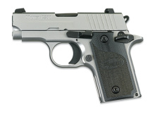 P238 HD .380ACP 2.7 Inch Barrel Natural Stainless Steel Slide and Frame Siglite Night Sights G10 Grips 6 Round - CA Compliant