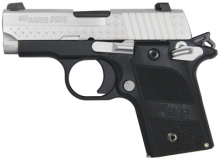 P238 Two-Tone .380ACP 2.7 Inch Barrel Siglite Night Sights Black Diamond Plate Slide G-10 Grips 6 Round - MA Compliant
