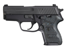 P224 Extreme Subcompact .40 S&W 3.5 Inch Barrel Siglite Night Sights Black Nitron Finish G10 Piranha Grips 12 Round