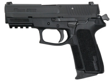 SP2022 TACPAC 9mm 3.9 Inch Barrel Black Nitron Finish Siglite Night Sights Tactical Laser and Holster 10 Round - MA Compliant