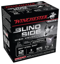 Blind Side Steel Hex High Velocity Waterfowl 12 Gauge 3 Inch 1675 FPS 1.125 Ounce 3 Shot
