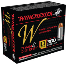 Winchester W Defend .380 ACP 95 Grain Jacketed Hollow Point