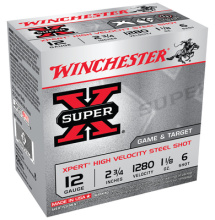 Super-X Xpert Steel Game & Target 12 Gauge 2.75 Inch 1280 FPS 1.125 Ounce 6 Shot