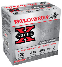 Super-X Xpert Steel Game & Target 12 Gauge 2.75 Inch 1280 FPS 1.125 Ounce 7 Shot