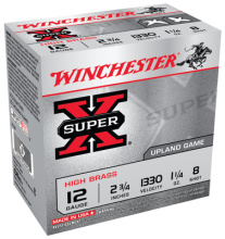 Super-X High Brass 12 Gauge 2.75 Inch 1330 FPS 1.25 Ounce 8 Shot