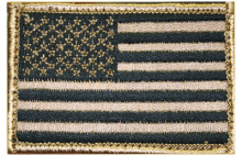 American Flag Patch Standard Subdued Coyote Tan 2x3 Inches