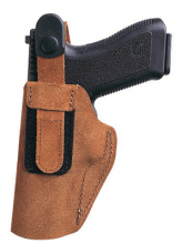 Model 6D Adjustable Thumb Break Waistband Holster 2 Inch Barrel Revolver Size 1A Rust Suede Left Hand