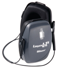 Leightning L1N Neckband Earmuff Behind-the-Neck Design Light Gray Earcups