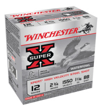 Super-X Xpert Steel Waterfowl Load 12 Gauge 2.75 Inch 1550 FPS 1.0625 Ounce BB Steel Shot