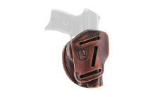 3 Way Holster Size 1, OWB Belt Holster, Fits Slim 3"-4" Pistols, Matte Finish, Vintage Leather, Right Hand 3WH-1-VTG-A