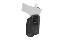 Smooth Concealment, Inside Waistband Holster, Optics Ready, Light Bearing, Size 4, For Glock 17/19/19x/22/23/22/23/25/26/27/31/32/47/48/48MOS, Cow Hide, Leather Construction, Black, Left Hand OR-LB-SCH-4-NSB-L