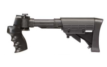 TactLite, Stock, Fits Mossberg/Winchester/Remington, 12 and 20 Gauge, Adjustable Side Folding Shotgun Stock with Scorpion Recoil System, Black Finish B.1.10.1135