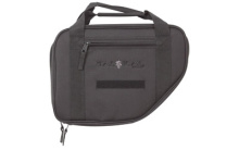 Battalion Double Pistol Case, Black Polyester Fabric, 13"X9", Dual Internal Neoprene Gun Pockets, Internal Magazine Straps, Lockable Zippers 10943